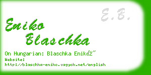 eniko blaschka business card